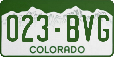 CO license plate 023BVG
