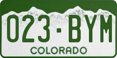 CO license plate 023BYM
