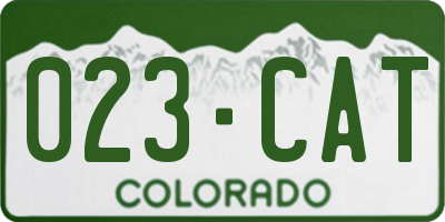 CO license plate 023CAT
