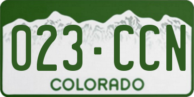 CO license plate 023CCN
