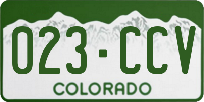CO license plate 023CCV