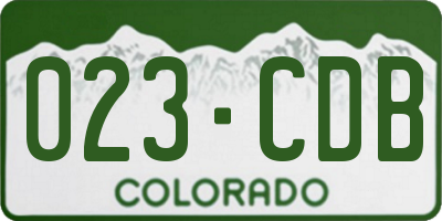 CO license plate 023CDB