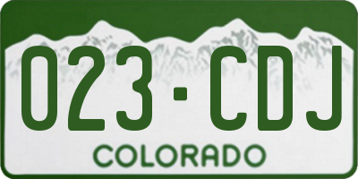 CO license plate 023CDJ
