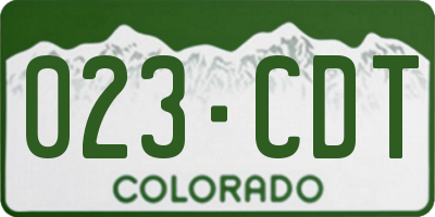 CO license plate 023CDT