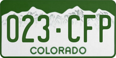 CO license plate 023CFP