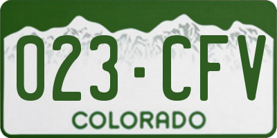 CO license plate 023CFV