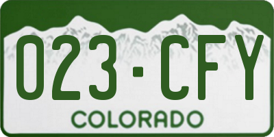 CO license plate 023CFY