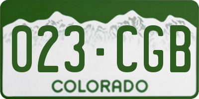 CO license plate 023CGB
