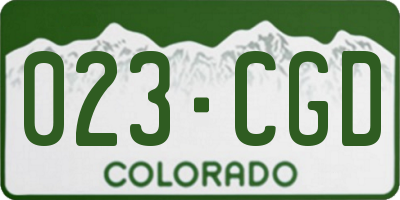 CO license plate 023CGD