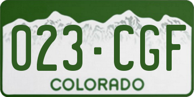 CO license plate 023CGF