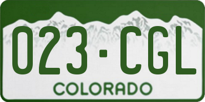 CO license plate 023CGL