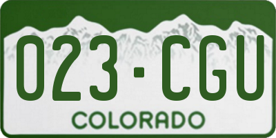CO license plate 023CGU