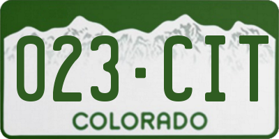 CO license plate 023CIT