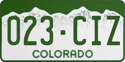 CO license plate 023CIZ