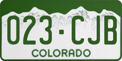 CO license plate 023CJB