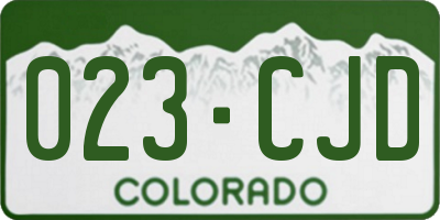 CO license plate 023CJD