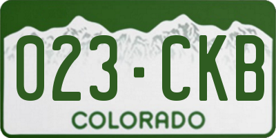 CO license plate 023CKB