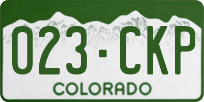CO license plate 023CKP