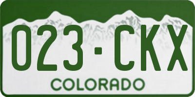 CO license plate 023CKX