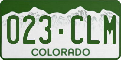 CO license plate 023CLM
