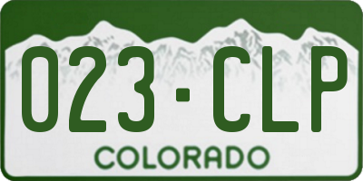 CO license plate 023CLP