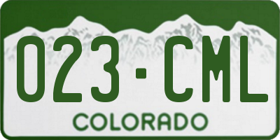 CO license plate 023CML