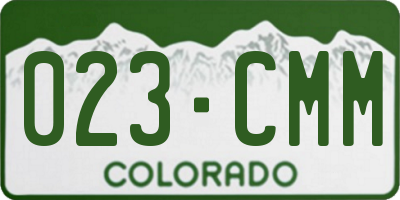 CO license plate 023CMM