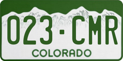 CO license plate 023CMR
