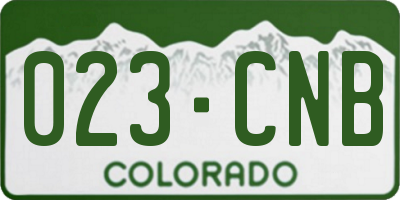 CO license plate 023CNB