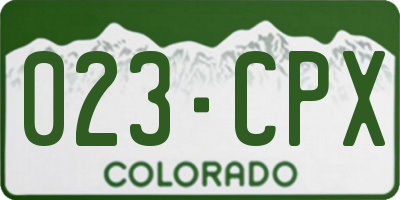 CO license plate 023CPX