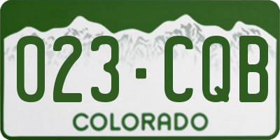 CO license plate 023CQB