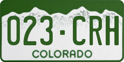 CO license plate 023CRH