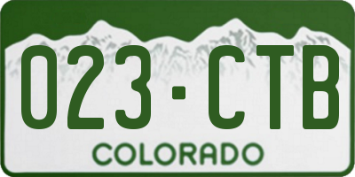 CO license plate 023CTB