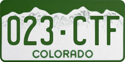 CO license plate 023CTF
