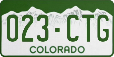 CO license plate 023CTG
