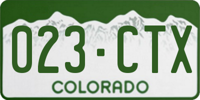 CO license plate 023CTX