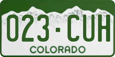CO license plate 023CUH