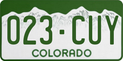 CO license plate 023CUY