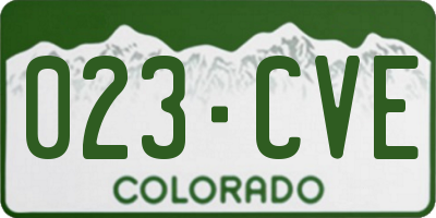 CO license plate 023CVE