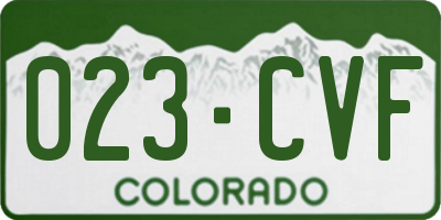 CO license plate 023CVF