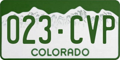 CO license plate 023CVP
