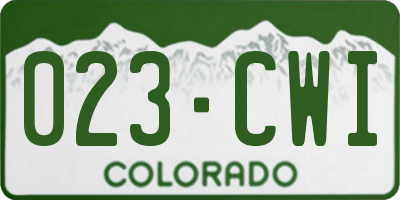 CO license plate 023CWI
