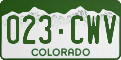 CO license plate 023CWV