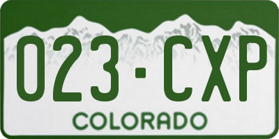 CO license plate 023CXP
