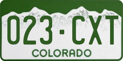CO license plate 023CXT
