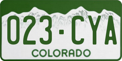 CO license plate 023CYA