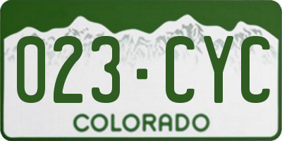 CO license plate 023CYC