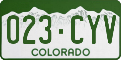 CO license plate 023CYV