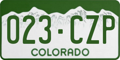 CO license plate 023CZP