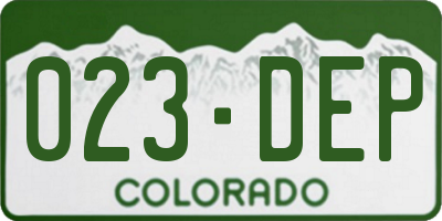 CO license plate 023DEP